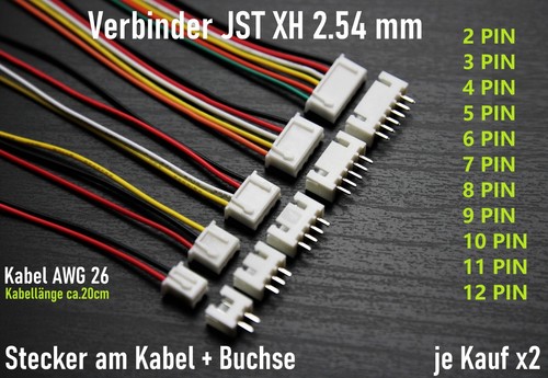 Stecker buchse jst 54 mm - stecker,